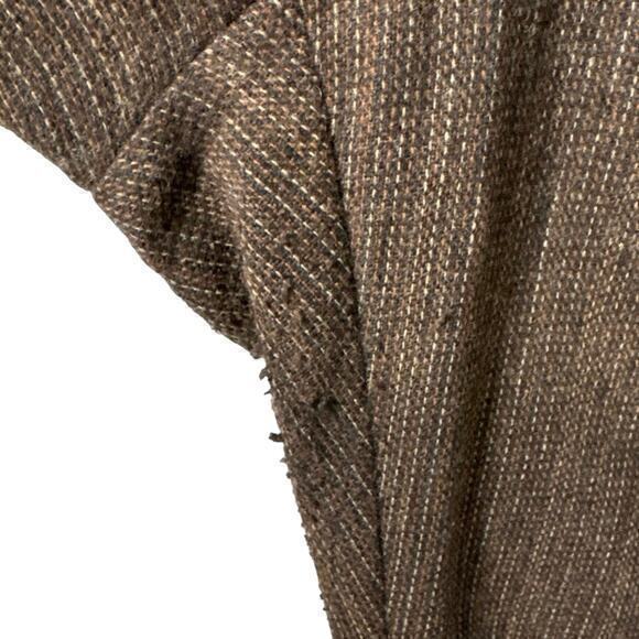 Vintage Y2K Alice + Olivia Brown Striped Wool Blend Wide Leg Pants - 10 - Picture 8 of 8